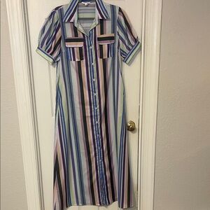 Striped Multicolor Maxi Dress